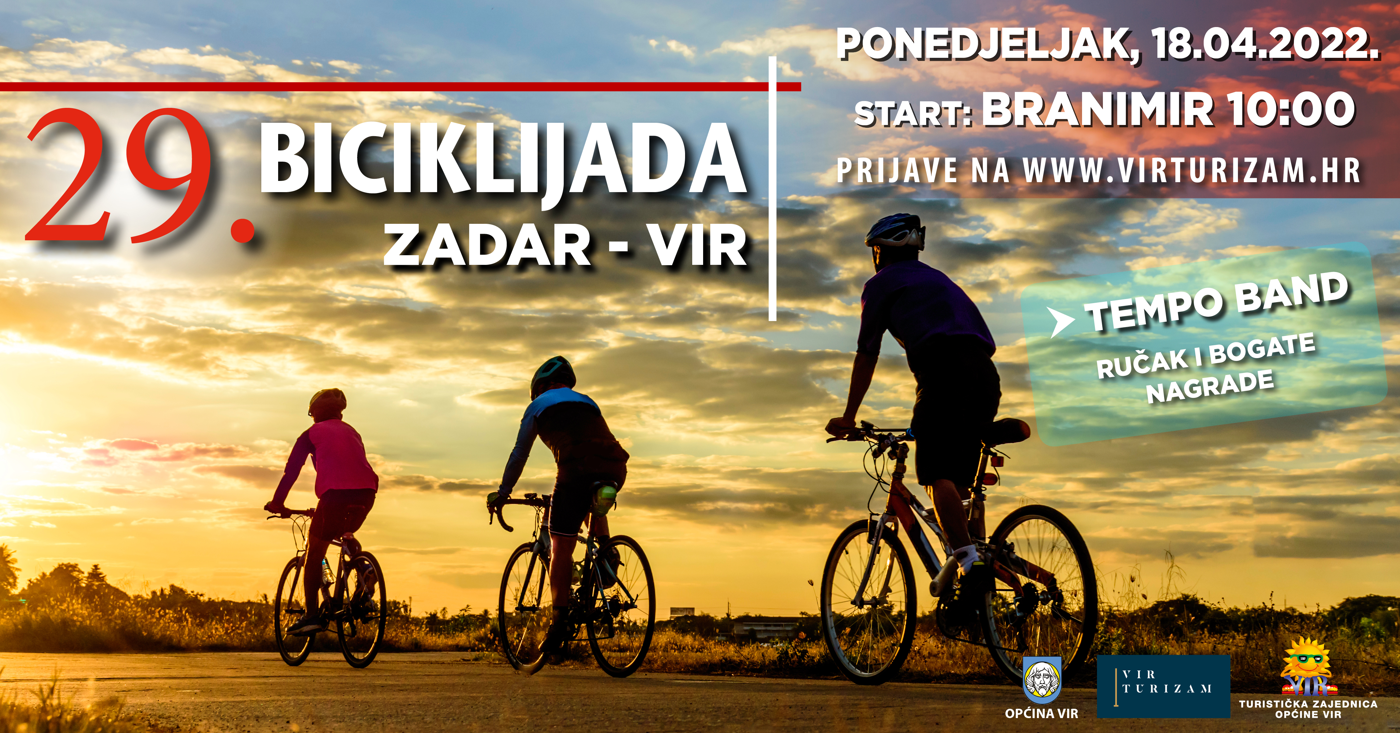 29. biciklijada Zadar-Vir - ONLINE PRIJAVE